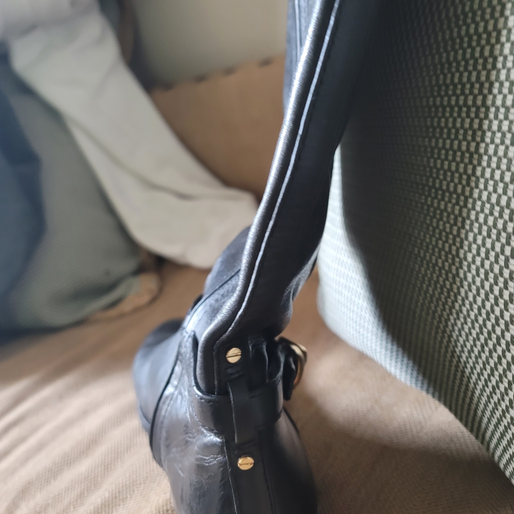 Tory Burch Marlene Black Leather Knee-High Boots - Picture 6 of 9
